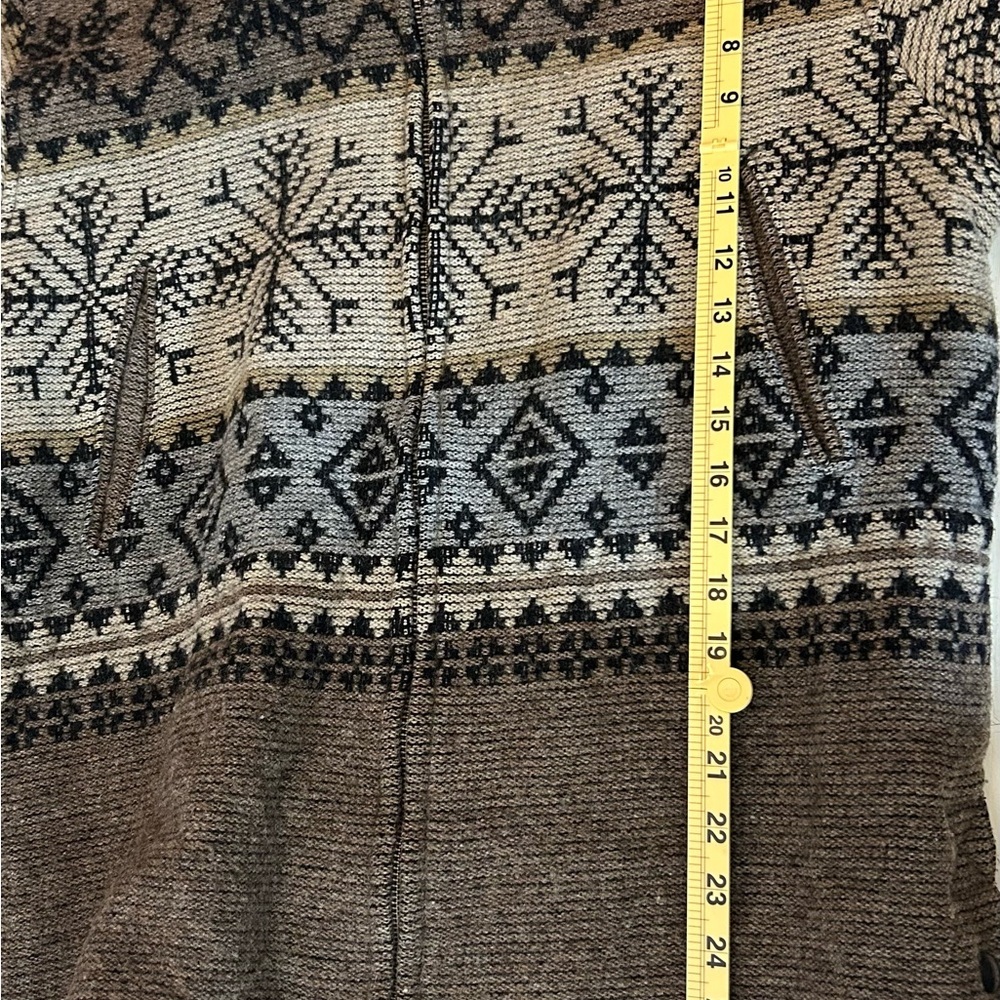 VINTAGE Woolrich Brown Fair Isle Patterned Utility Outdoor Jacket Rugged Sz XL - Picture 16 of 16